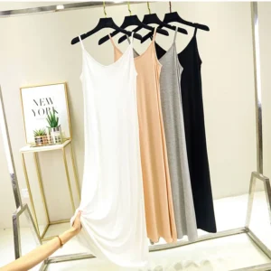 Elegant Suspender Maxi Dress Women's Sexy 2024 Summer Sling Beach Dresses Female Backless 0-neck Vacation Dresses - LadiesAndThings